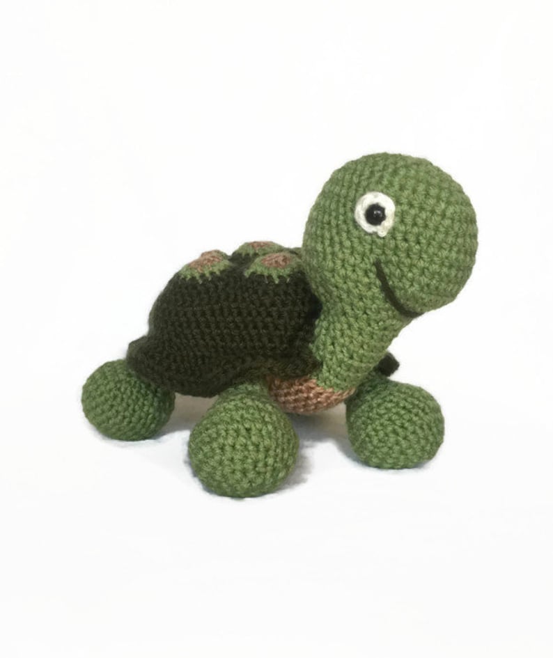 Turtle Stuffed Animal, Turtle Plush Toy, Baby Gift for Boy, Baby Gift for Girl, Crochet Turtle image 1