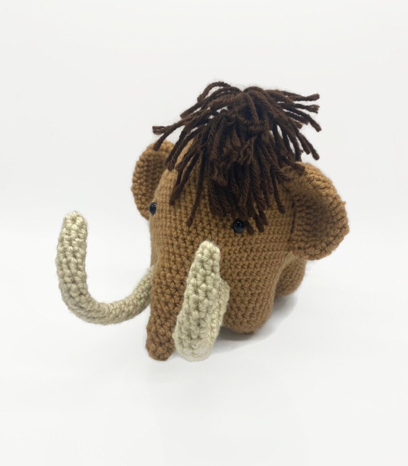 Mammoth Stuffed Animal, Ice Age Mammoth, Crochet Mammoth, Baby Shower Gift for Boy, Baby Gift for Boy zdjęcie 8