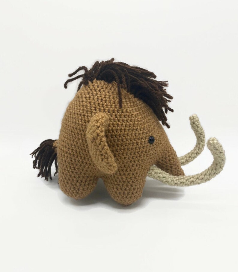 Mammoth Stuffed Animal, Ice Age Mammoth, Crochet Mammoth, Baby Shower Gift for Boy, Baby Gift for Boy image 5