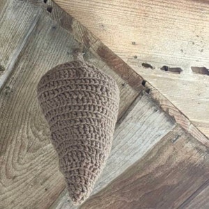 Fake Hornet Nest, Hornet Nest Decoy, Crochet Hornet Nest, Non Toxic Wasp Deterrent, New Home Gift image 5