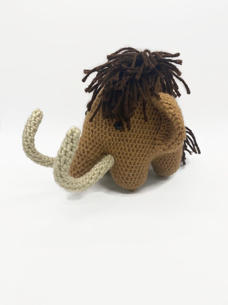 Mammoth Stuffed Animal, Ice Age Mammoth, Crochet Mammoth, Baby Shower Gift for Boy, Baby Gift for Boy image 9