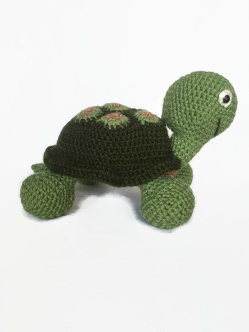 Turtle Stuffed Animal, Turtle Plush Toy, Baby Gift for Boy, Baby Gift for Girl, Crochet Turtle image 5