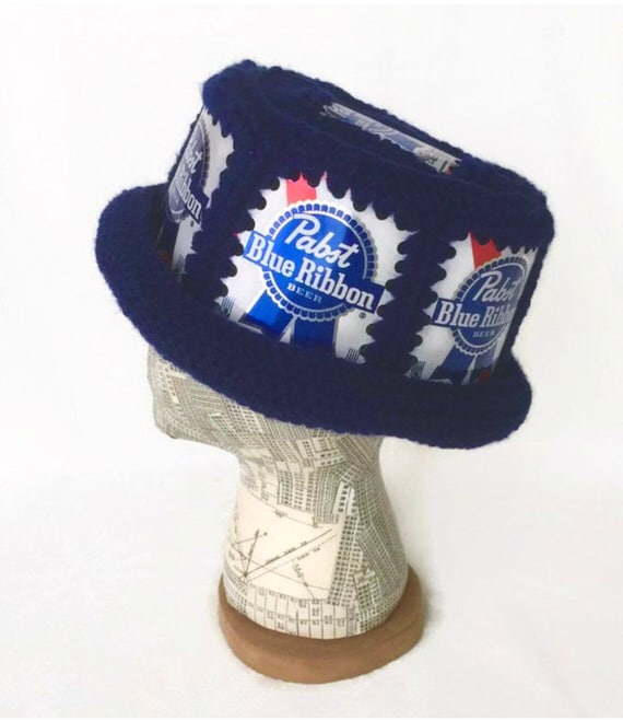 Pabst Hat, PBR Hat, Beer Can Hat, Crochet Beer Can Hat, Gift for