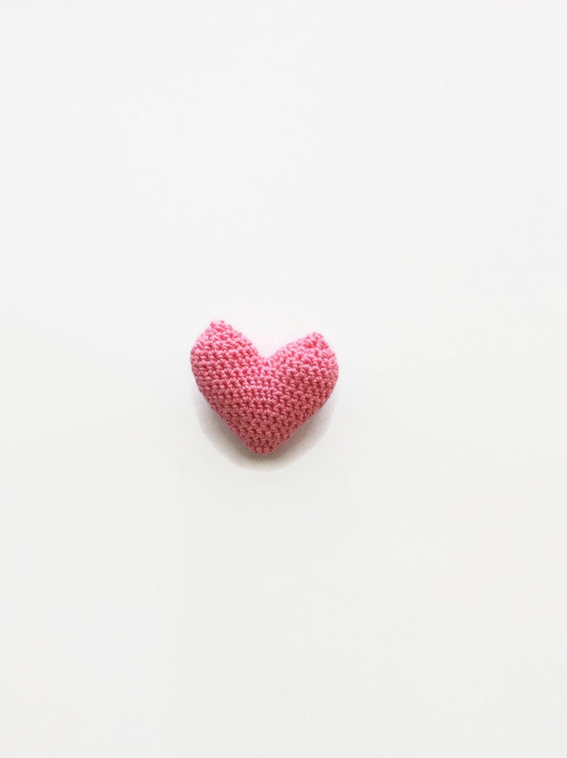 Heart Pin / Heart Brooch / Pink Heart Pin / Crochet Pink Heart Etsy