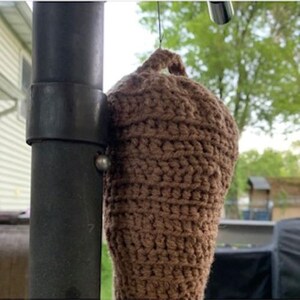 Fake Hornet Nest, Hornet Nest Decoy, Crochet Hornet Nest, Non Toxic Wasp Deterrent, New Home Gift image 7
