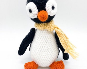 Penguin Stuffed Animal, Crochet Penguin, Baby Shower Gift for Boy, Baby Gift for Girl, Pittsburgh Penguins Gift