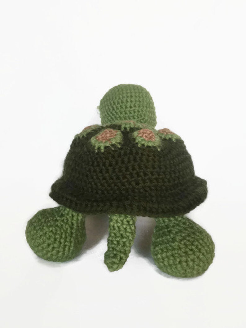 Turtle Stuffed Animal, Turtle Plush Toy, Baby Gift for Boy, Baby Gift for Girl, Crochet Turtle image 4