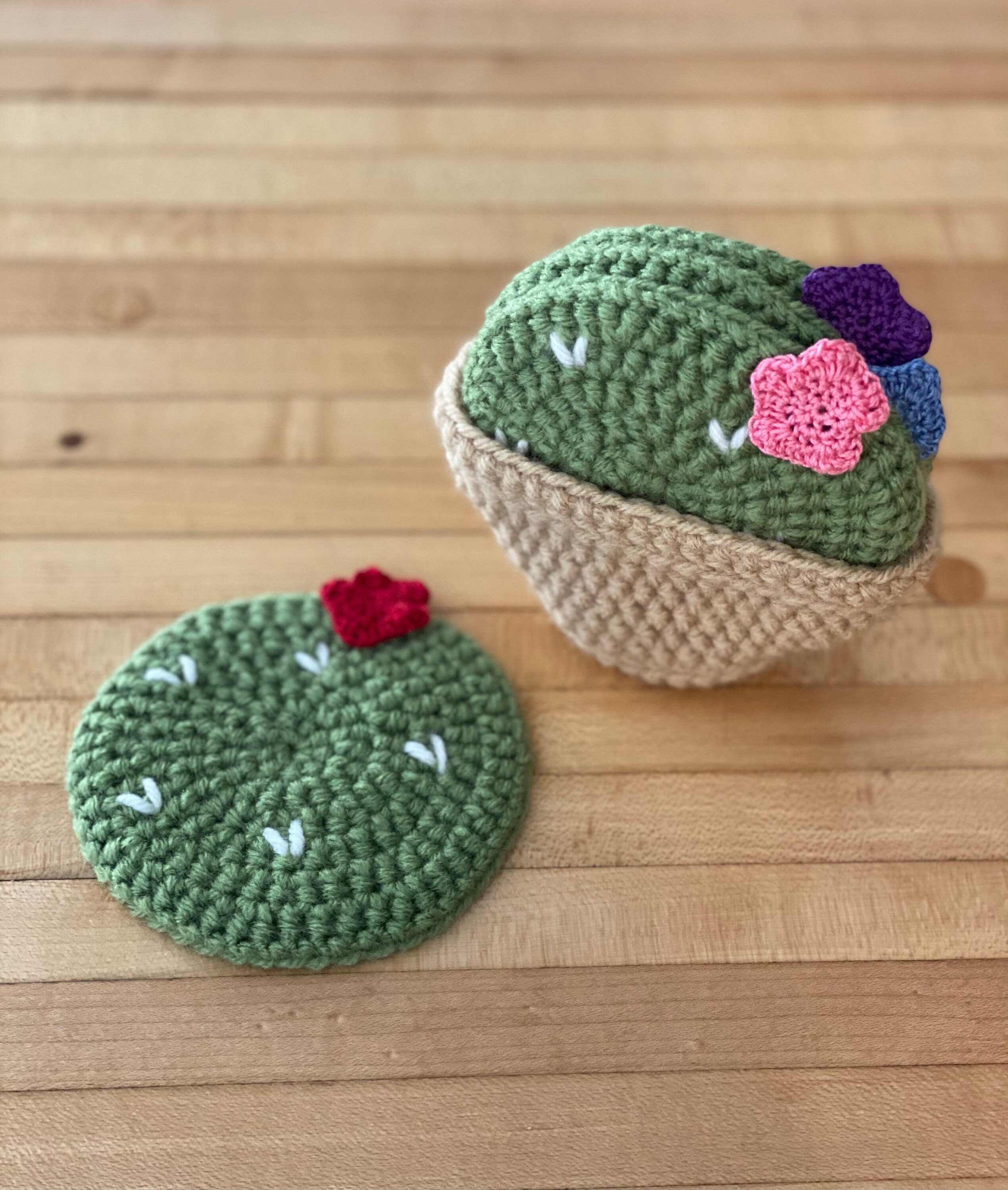 39 Free and Paid Crochet Cactus Patterns You’ll Want To Try 15 Crochet Cactus Coaster Set with Basket