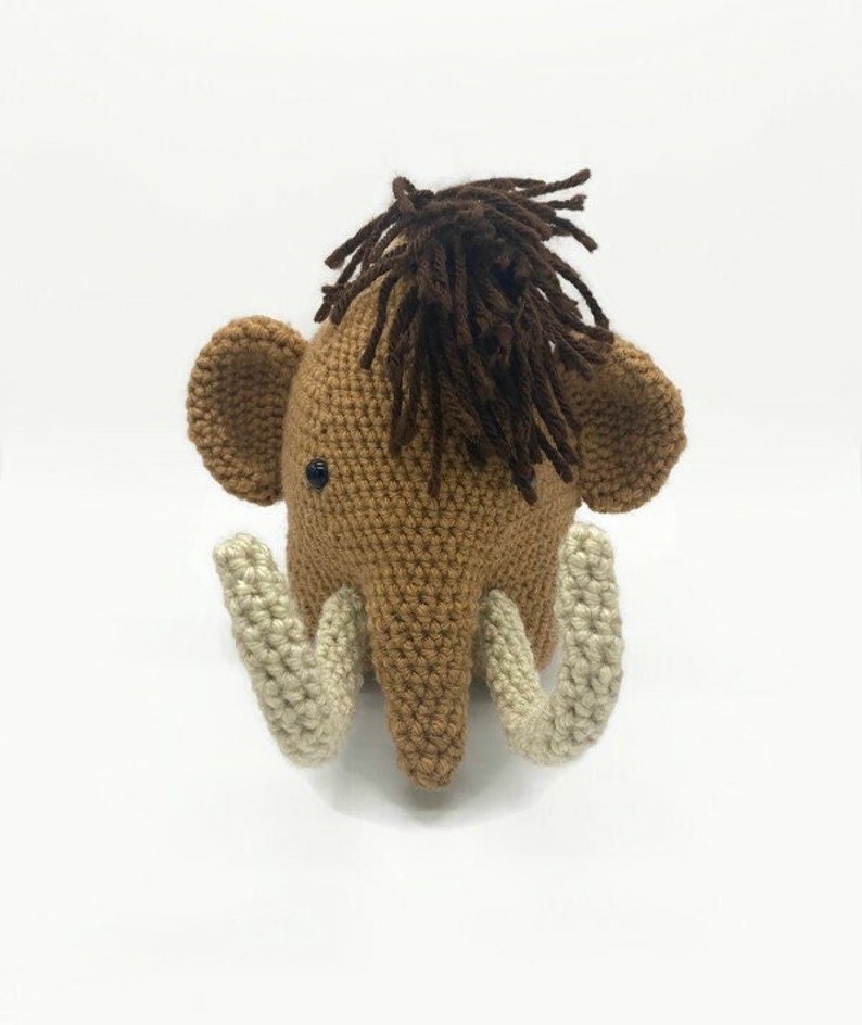 Mammoth Stuffed Animal, Ice Age Mammoth, Crochet Mammoth, Baby Shower Gift for Boy, Baby Gift for Boy image 1