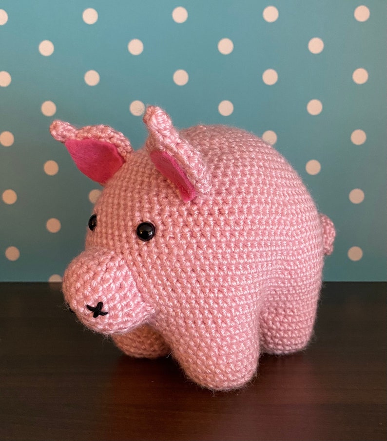 Pig Stuffed Animal Crochet Pig Pig Plush Toy Pig Baby Gift Etsy