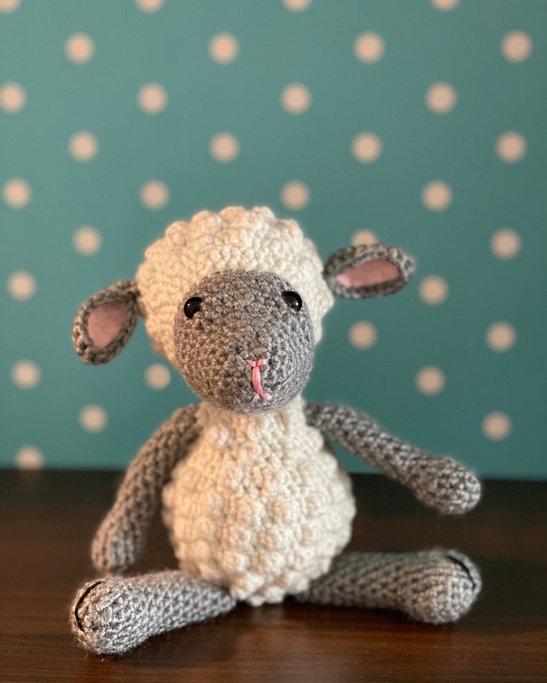 Lamb Stuffed Animal, Lamb Baby Gift, Crochet Lamb, Baby Shower Gift, Easter Gift image 9