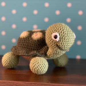 Turtle Stuffed Animal, Turtle Plush Toy, Baby Gift for Boy, Baby Gift for Girl, Crochet Turtle image 6