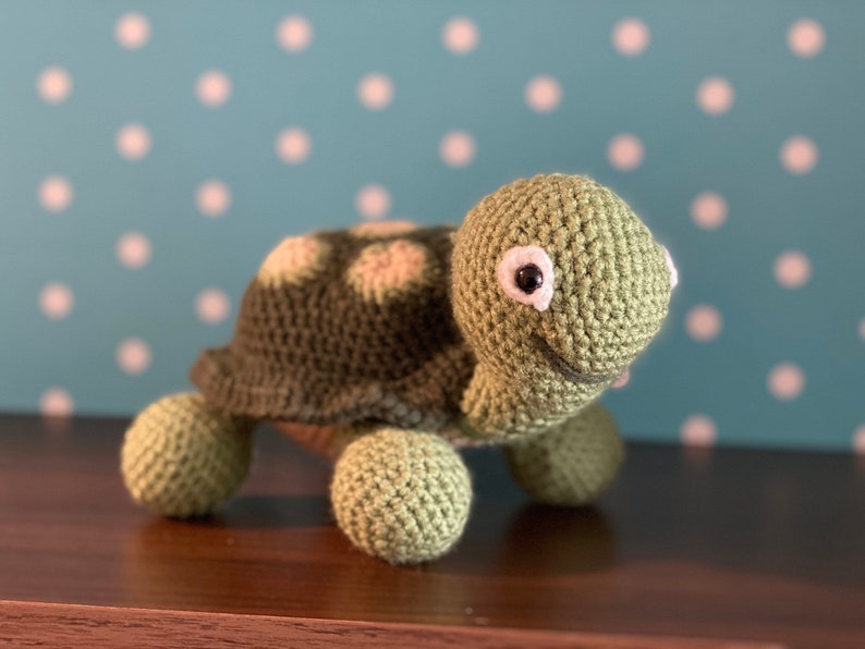 Turtle Stuffed Animal, Turtle Plush Toy, Baby Gift for Boy, Baby Gift for Girl, Crochet Turtle image 6