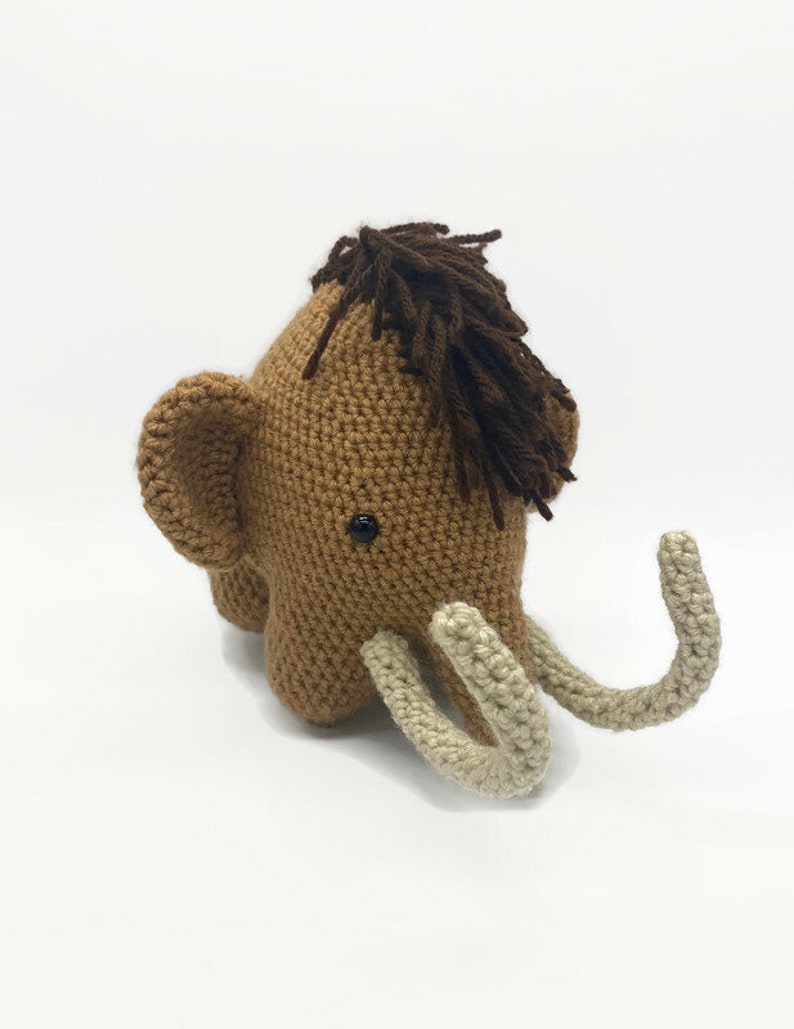 Mammoth Stuffed Animal, Ice Age Mammoth, Crochet Mammoth, Baby Shower Gift for Boy, Baby Gift for Boy image 2