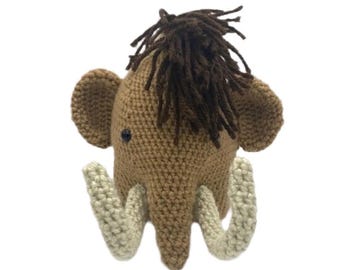 Crochet Mammoth Stuffed Animal, Baby Shower Gift