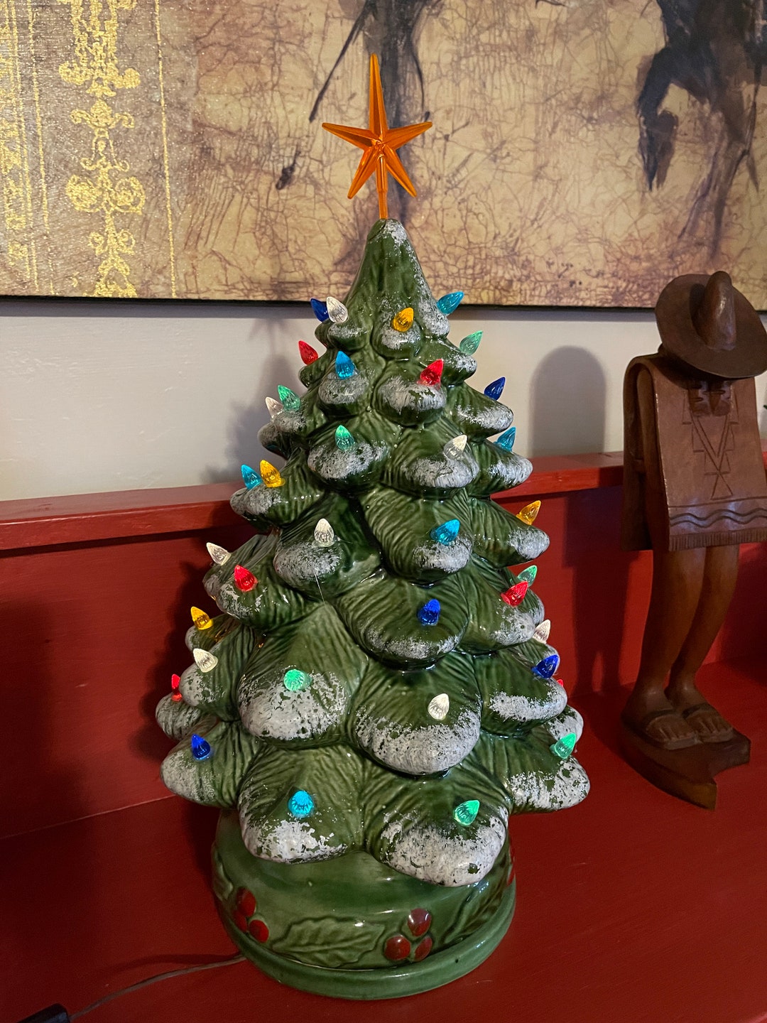 Vintage Ceramic 18 Electric Christmas Tree And Base Etsy who-invented-electric-christmas-lights-a-historical-look-at-the-impact