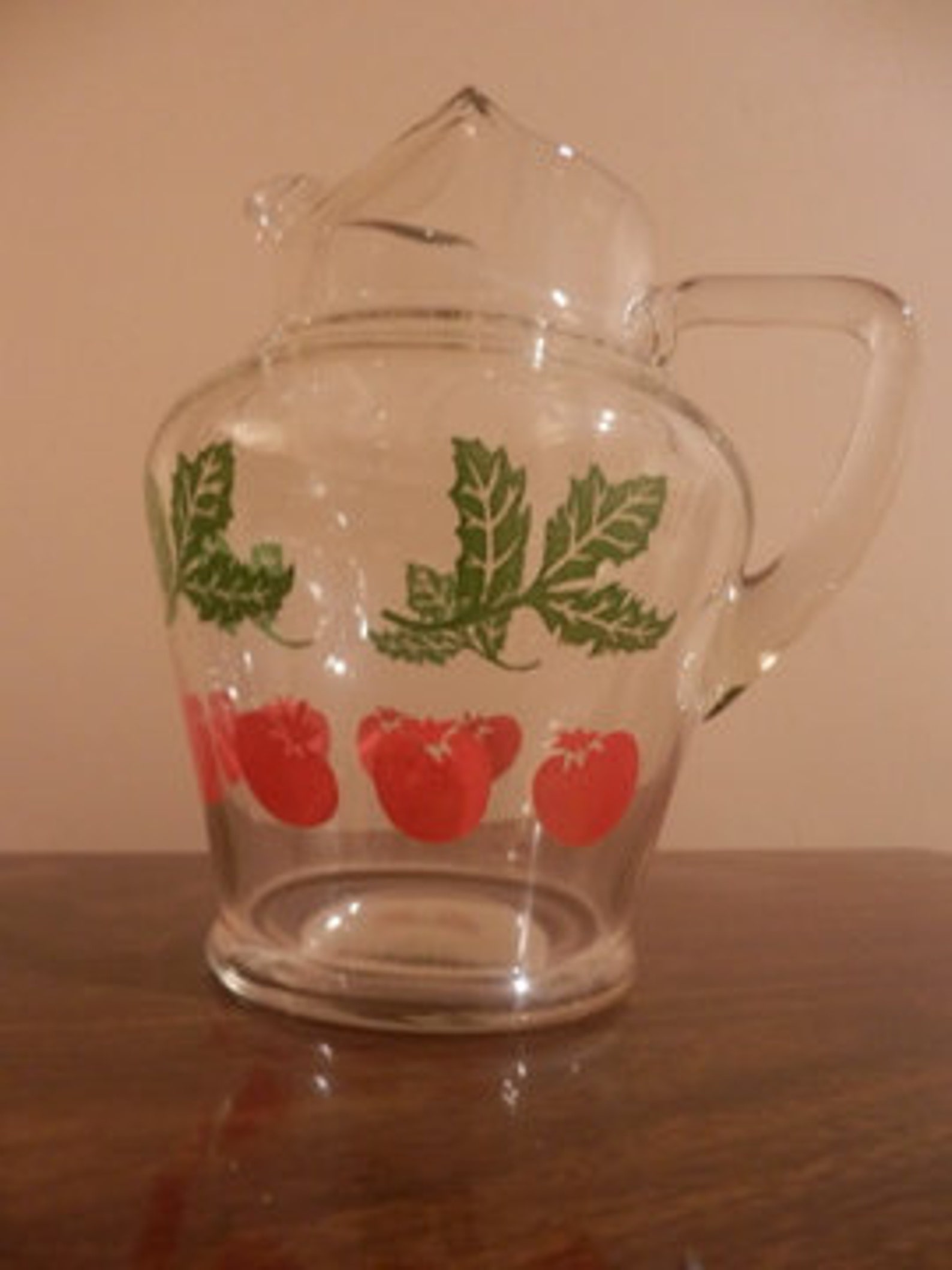 Vintage Glass Juice Pitcher Etsy