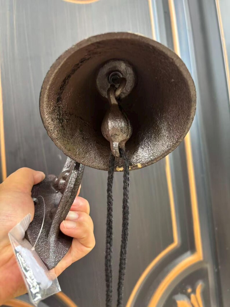 Vintage Cast Iron Pull Cord Door Bell Wall Mounted Entry Bell - Etsy UK