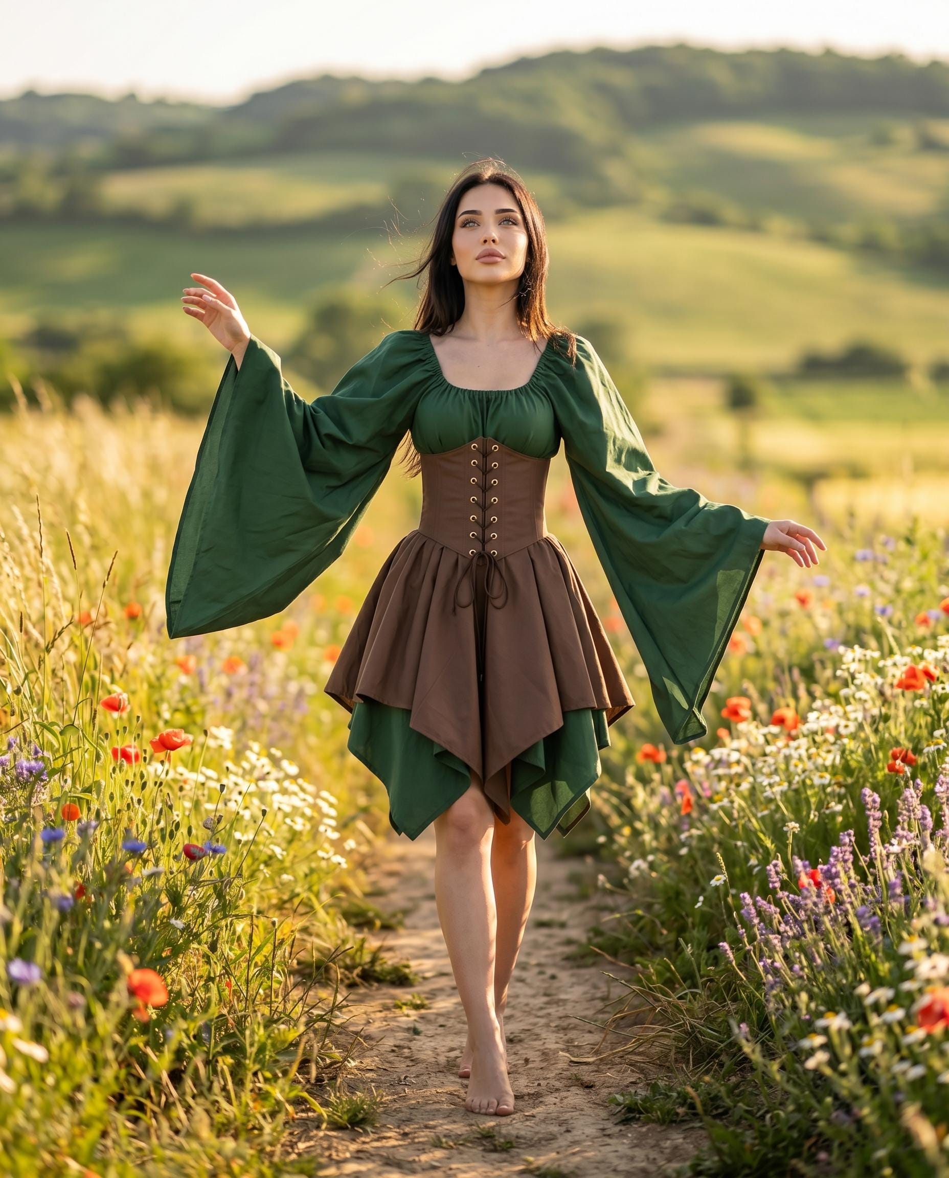 Green Elven Dress - Etsy