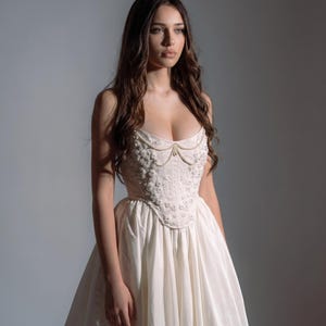 Taffeta Corset Set Wedding Dress, Corset Wedding Dress, Ball Gown, Evening Gown, Wedding Guest Dress, Vintage Prom Dress