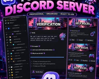 Configurazione del server Discord a tema GTA 6 / Community di gioco pronta all'uso
