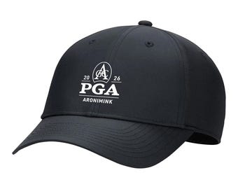 Embroidered PGA Aronimink Golf Hat - Minimalist Black Baseball Cap