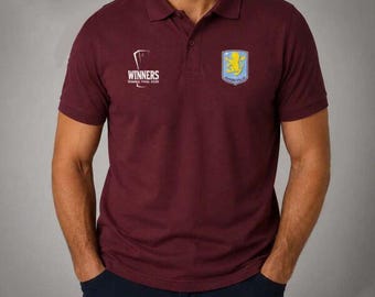 Polo Aston Villa Istanbul 2026 Vincitori Campioni UEL Maglia bordeaux Aston Villa Football Club Maglietta da calcio
