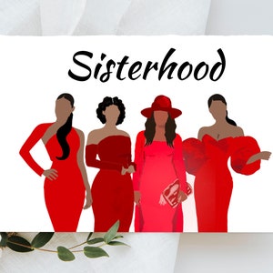 Sisterhood Greeting Cards | Delta Sigma Theta Inspired | Instant Download