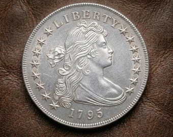 1795-1804 Gedrapeerde buste zilveren dollar, Amerikaanse oude Liberty-munten voor verzamelaars, zeldzame antieke munt, vroege Amerikaanse zilveren muntencollectie