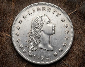 1794 wapperende haar zilveren dollar, eerste Amerikaanse dollar, zeldzame Amerikaanse antieke vrijheidsmunten, oude zilveren herdenkingsmunten voor verzamelaars