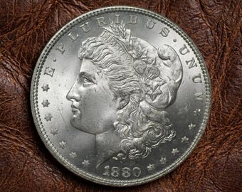 1880 Morgan Silver Dollar, Amerikaanse Morgan Dollar antieke munt, zeldzame Liberty-zilveren munten, American Collectible oude munten voor verzamelaars