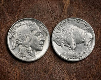 1917/1937 buffelnikkel 5 cent, zeldzame Indiase hoofdmunt, Indiaanse oude munten voor verzamelaars, Amerikaanse herdenkingsmunt, vintage geschenken