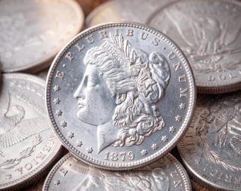 1878-1921 Morgan Silver Dollar Complete Coin Set, Morgan Dollar Silver Coins, US Antique Coins, Rare Old Coins for Collectors, Vintage Gifts