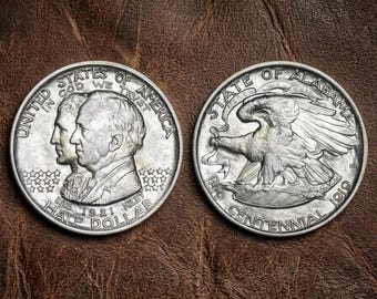 Zeldzame 1921 Alabama Centennial zilveren halve dollar, Amerikaanse herdenkingsmunt, oude munten voor verzamelaars, vintage verzamelmunten