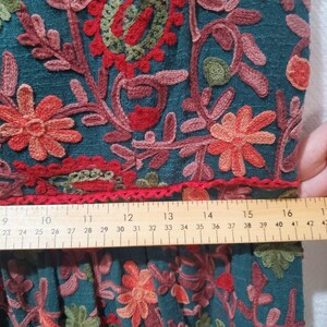 Adelyn Rae Anthropologie Needlepoint Embroidery Botanical Garden Dress Size 14 image 5