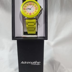 Adrenaline By Freestyle Neon Yellow Wrist Watch AD1053 New Old Stock image 2