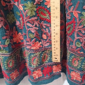 Adelyn Rae Anthropologie Needlepoint Embroidery Botanical Garden Dress Size 14 image 6