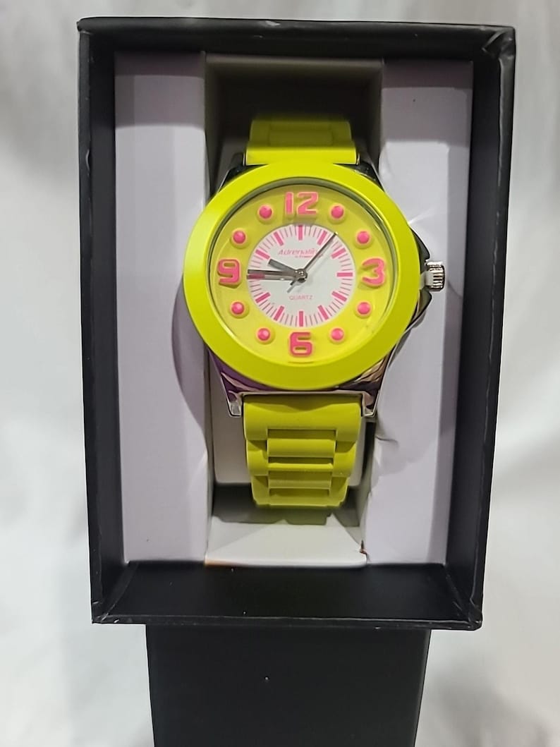 Adrenaline By Freestyle Neon Yellow Wrist Watch AD1053 New Old Stock image 1