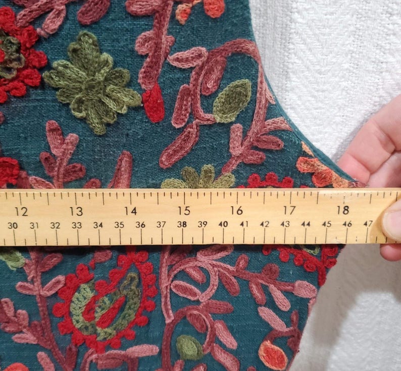 Adelyn Rae Anthropologie Needlepoint Embroidery Botanical Garden Dress Size 14 image 4