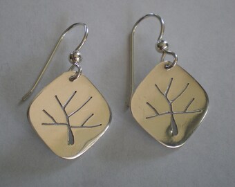 Sterling Silver Tree of Life Earrings Sawed by hand