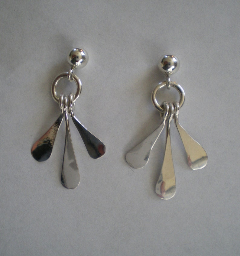 Handmade Sterling Silver Post Earrings image 1