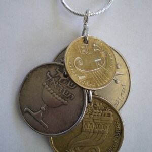 Israel Coins Cluster Pendant