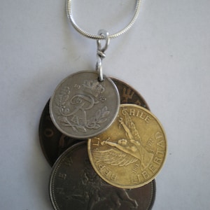 Around the World Coins Cluster Pendant