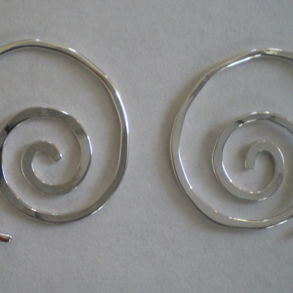 Simple Sterling Silver Spiral Earrings