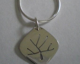 Sterling Silver Tree of Life Pendant sawed by hand on optional 18" or 20" Sterling Snake Chain