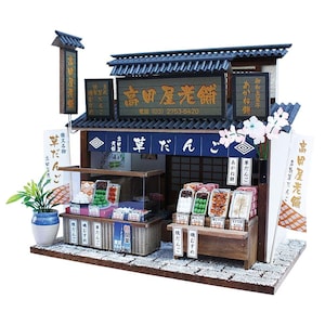 Japanese Miniature Dollhouse Kit, Shibamata Dango Shop (DIY Model)