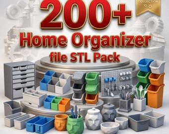 200+ Home Organizer STL-bundel, Gridfinity Organizer STL-pakket, opbergdoos STL, lade-organizer stl, ophangbord stl, workshoporganisator 3D