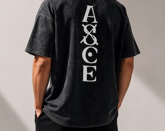 Portgas D. Ace One Piece T-shirt – Tvättad bomull Anime T-shirt, Överdimensionerad Harajuku Streetwear, Unisex Manga Grafisk Sommartröja