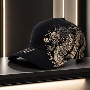 Czapka baseballowa z japońskim smokiem – bawełniana czapka streetwearowa, hiphopowy styl snapback, unisexowa czapka z daszkiem chroniąca przed słońcem, moda inspirowana anime