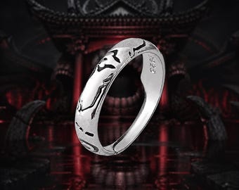 Jujutsu Kaisen Sukuna Ring – Justerbara Anime Metall Cosplay Smycken